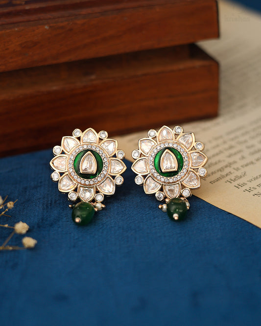 Yamika 22k Gold Plated Studs