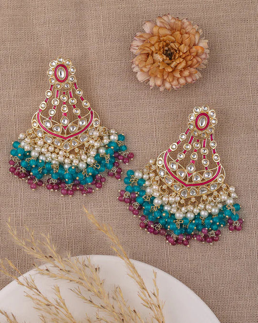 Aadvik Kundan Dangler Earrings