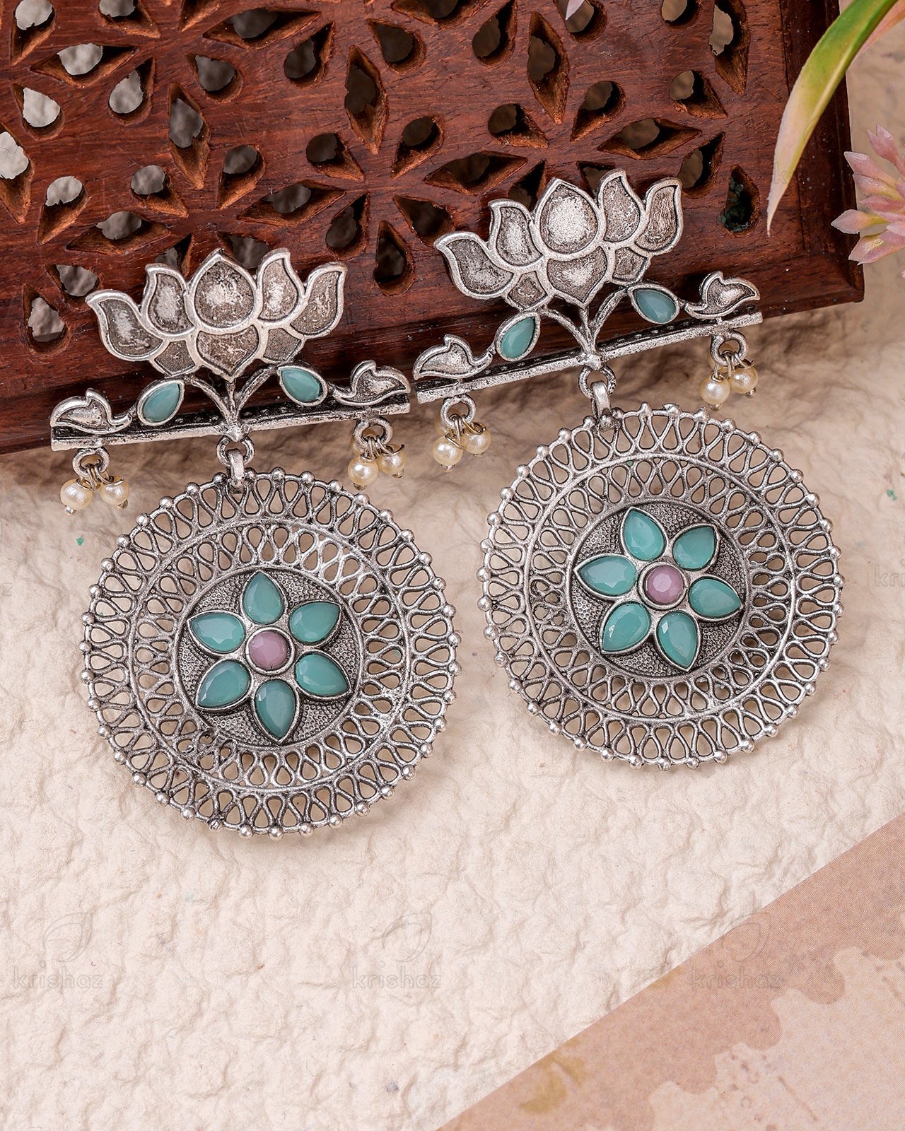 Lotus Dangler Earring