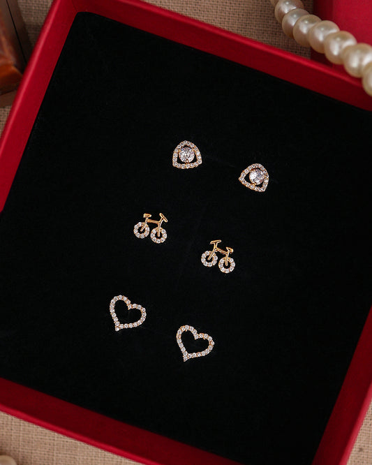 Bicycle Fashionable Earrings Combo