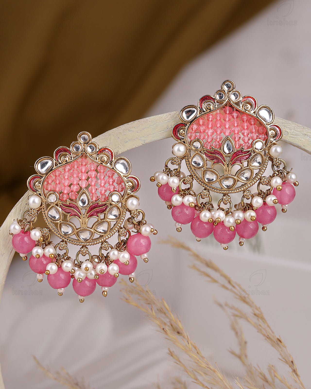 Usha Kundan Studs-M