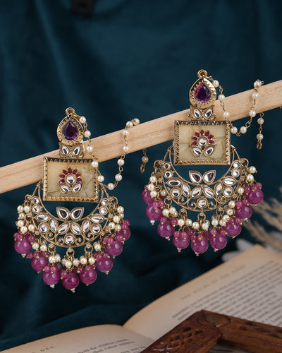 Anuradha Kundan Dangler With Earchain-M