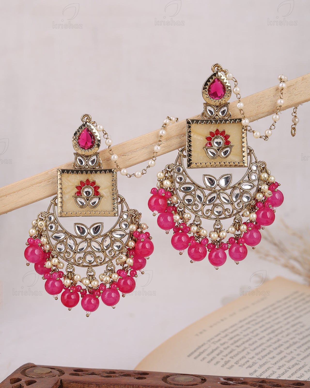 Anuradha Kundan Dangler With Earchain-M