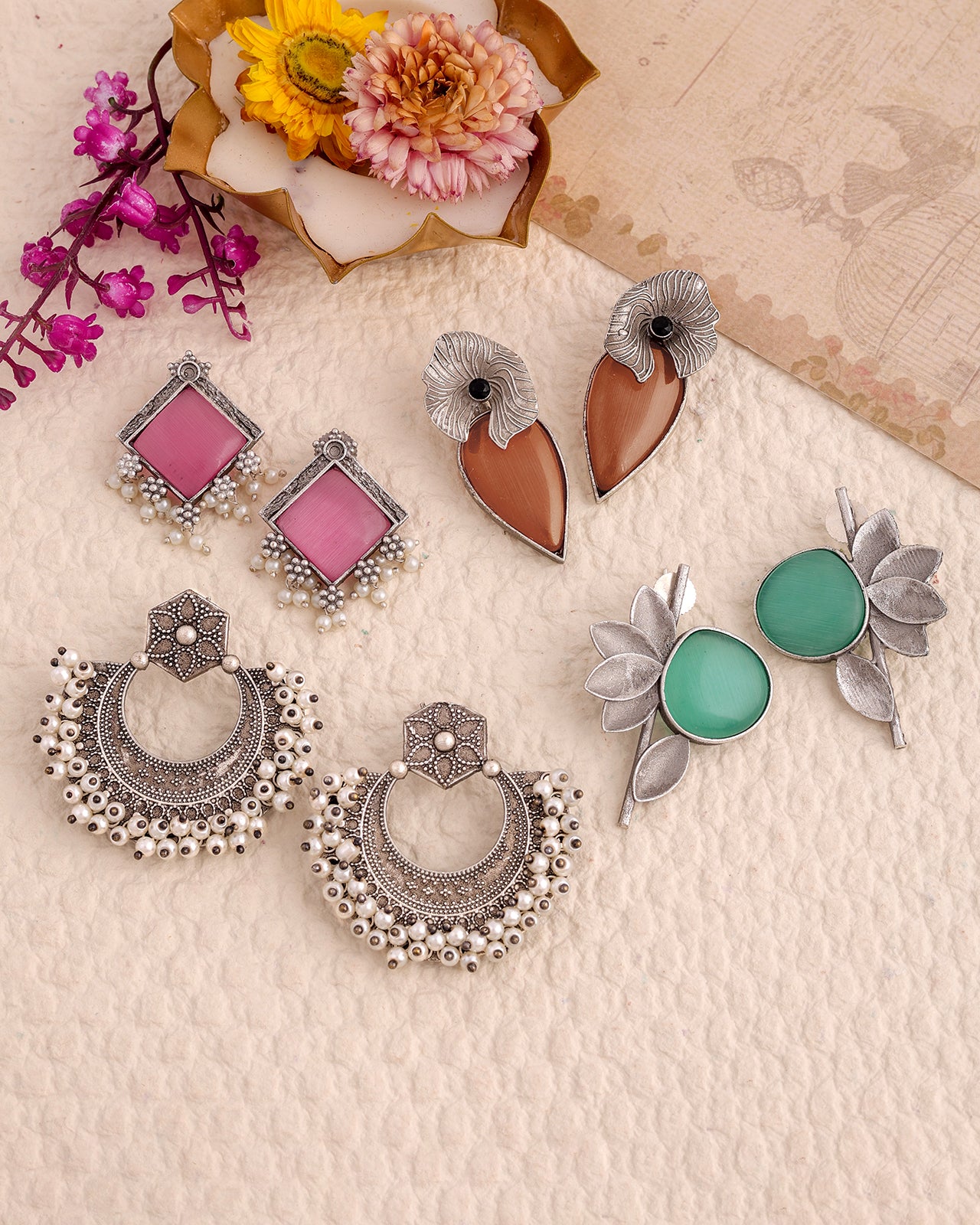 Yuvaan Combo Earring Set - wxo