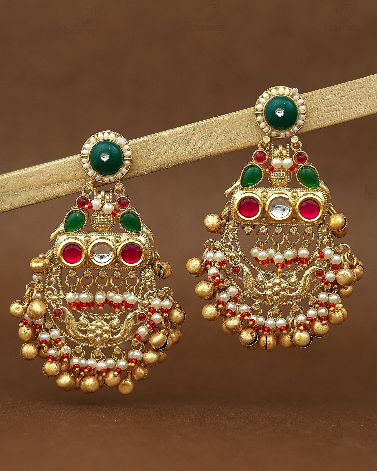 Kiyana Premium Golden Danglers