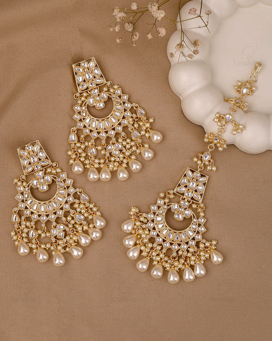 Damini Kundan Dangler With Mangtika