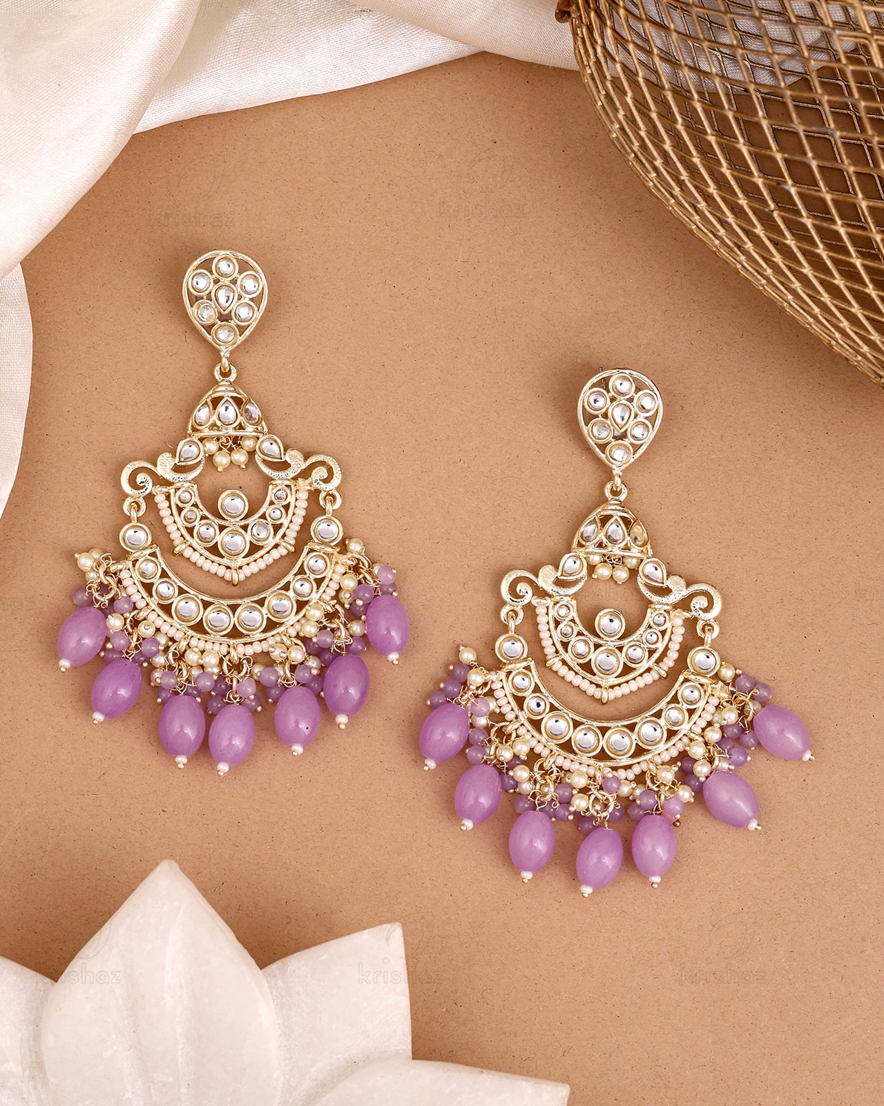 Diya Kundan Danglers-M