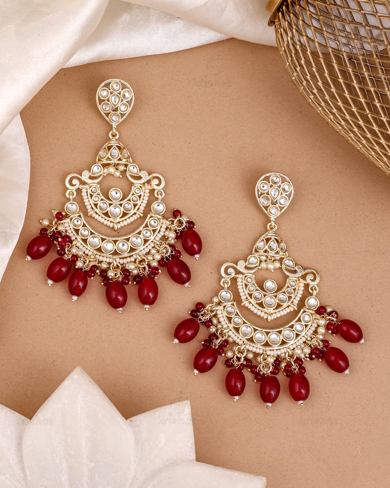 Diya Kundan Danglers-M