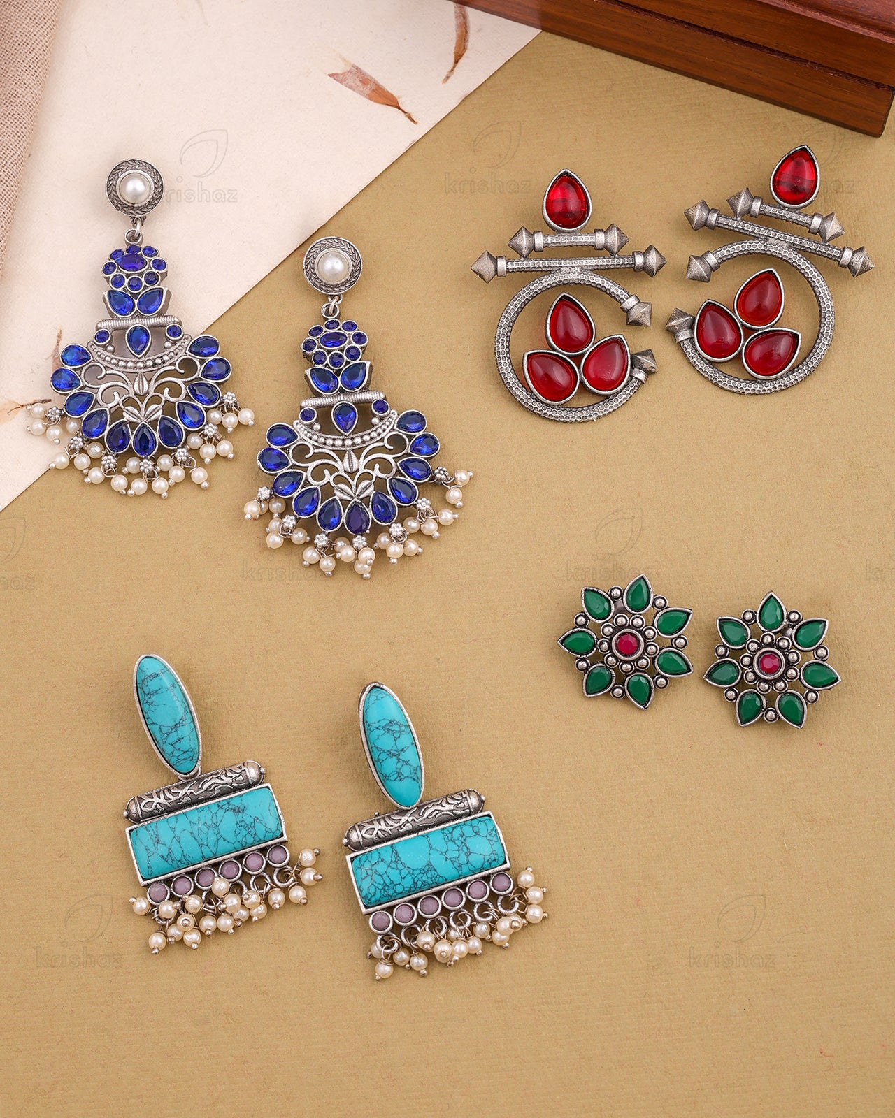 Sidharth Combo Earring Set - wxo