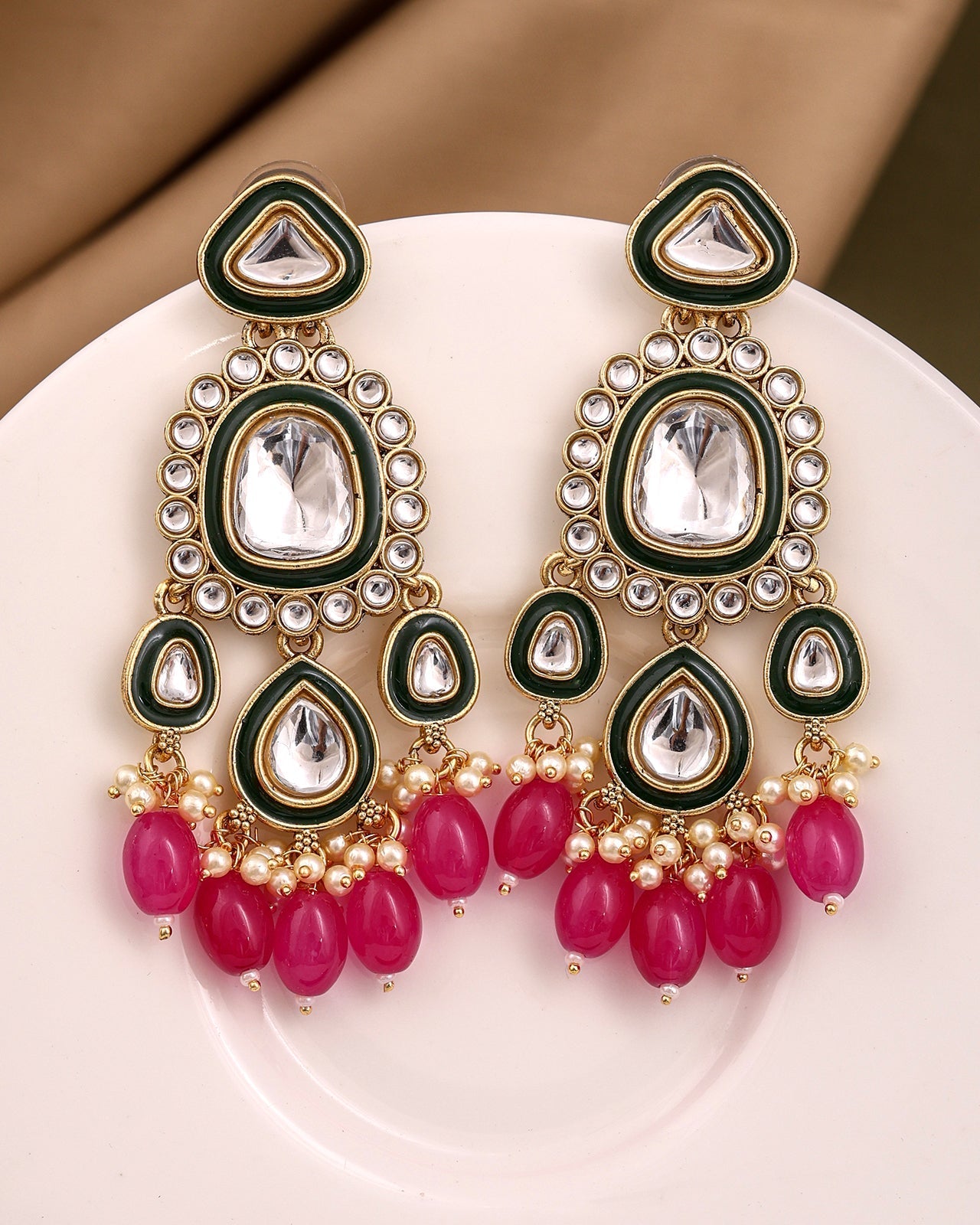 Simran Kundan Dangler Earrings