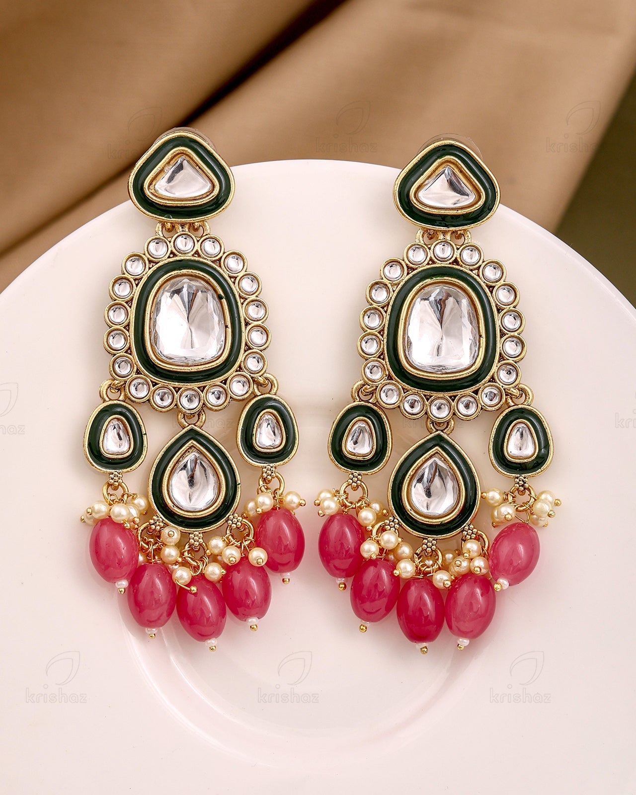 Simran Kundan Dangler Earrings