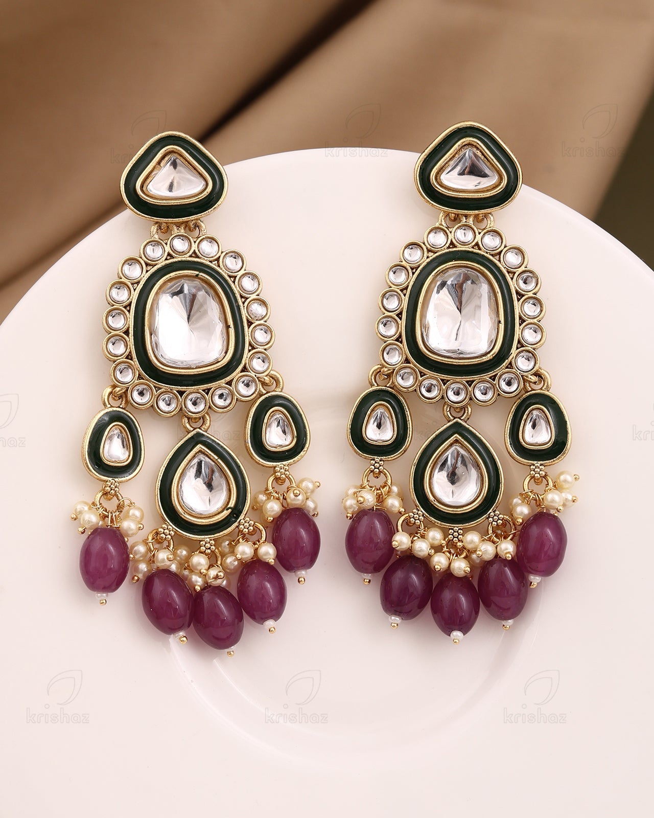 Simran Kundan Dangler Earrings