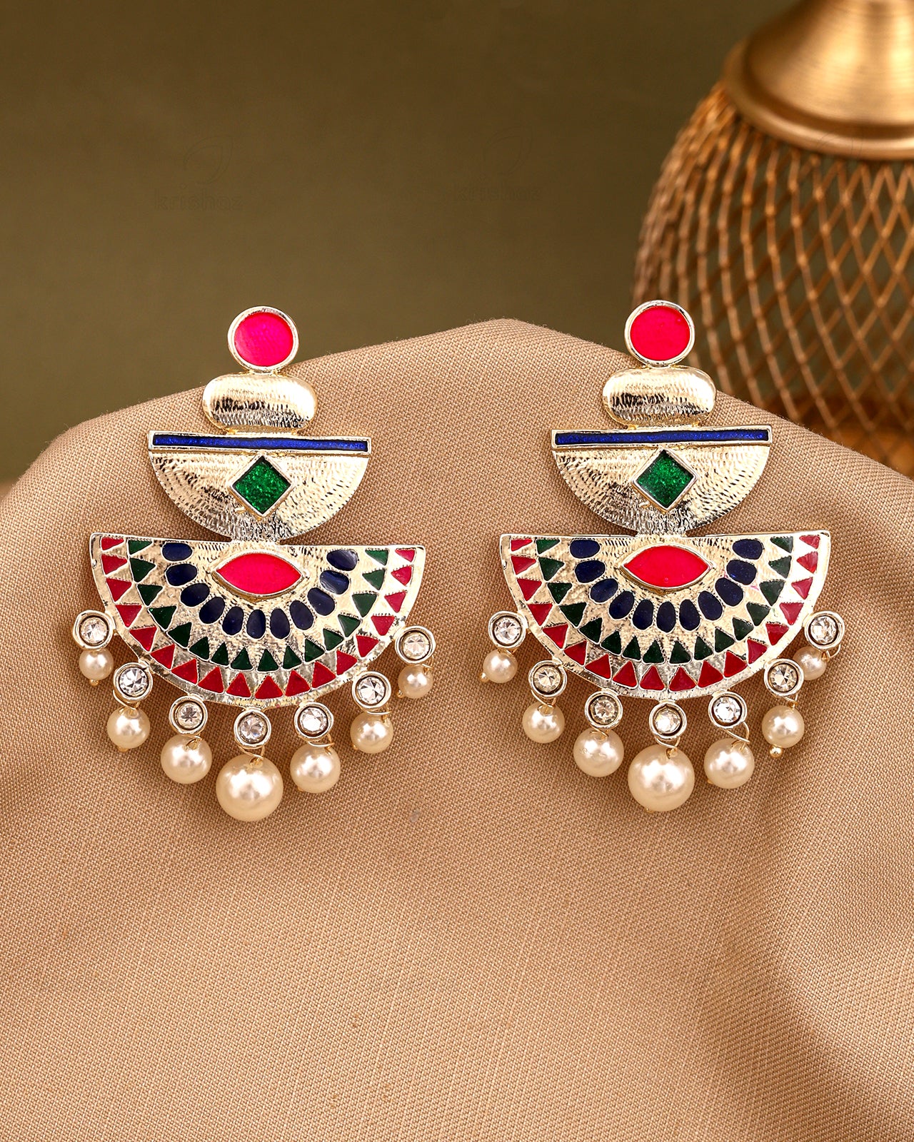 Shimpy Kundan Danglers-M