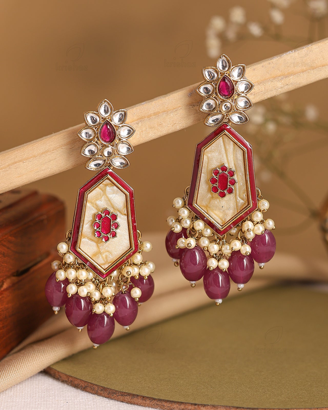 Ahana Kundan Danglers-M