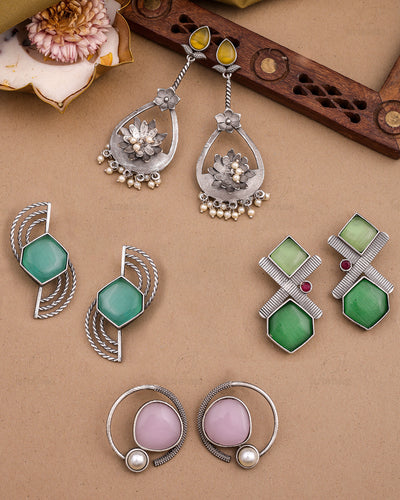 Shikhar Combo Earring Set - wxo