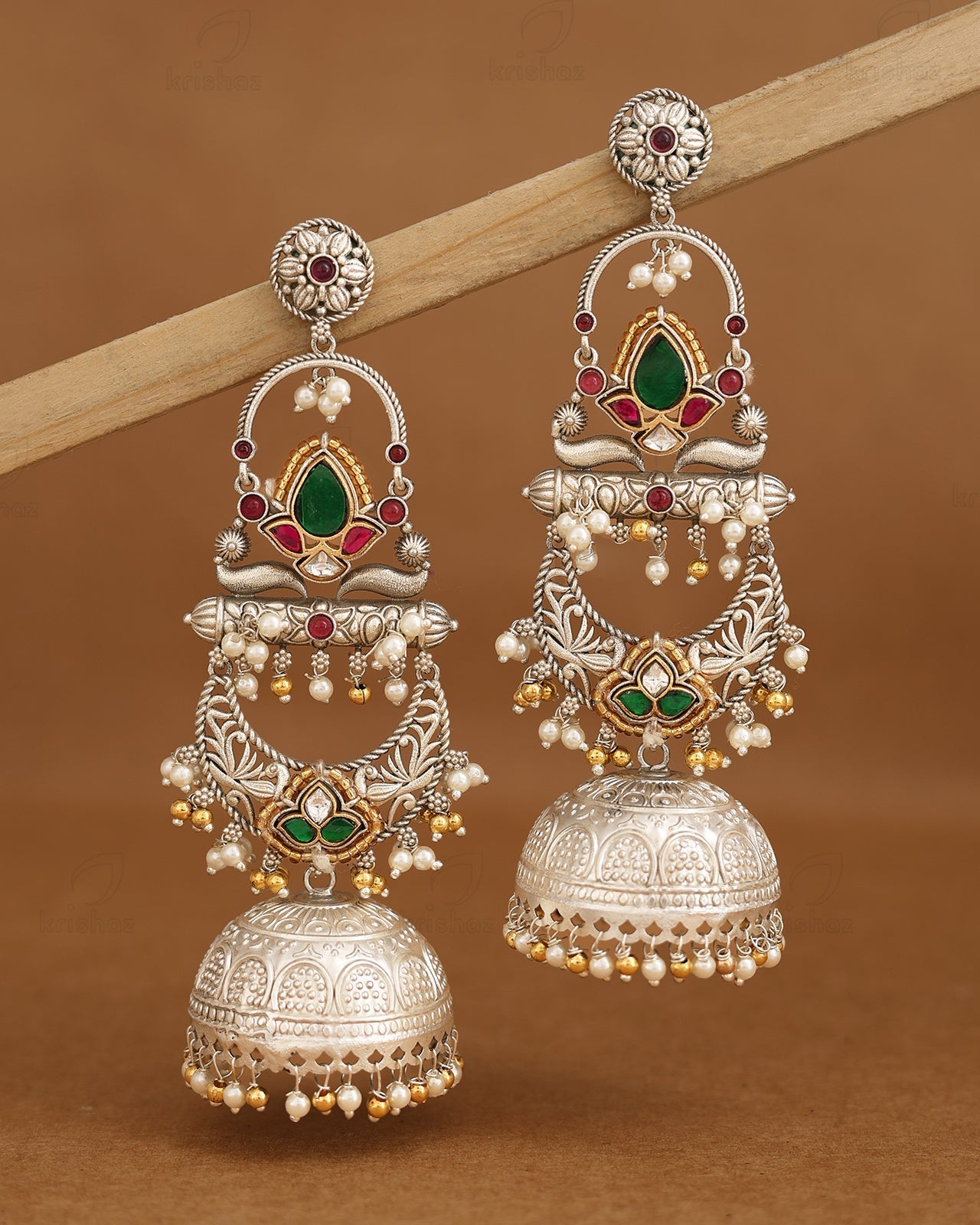 Shravanthi Long Jhumka Earrings