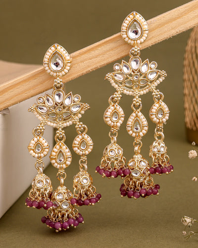 Oshika Kundan Danglers-M