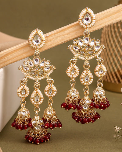 Oshika Kundan Danglers-M