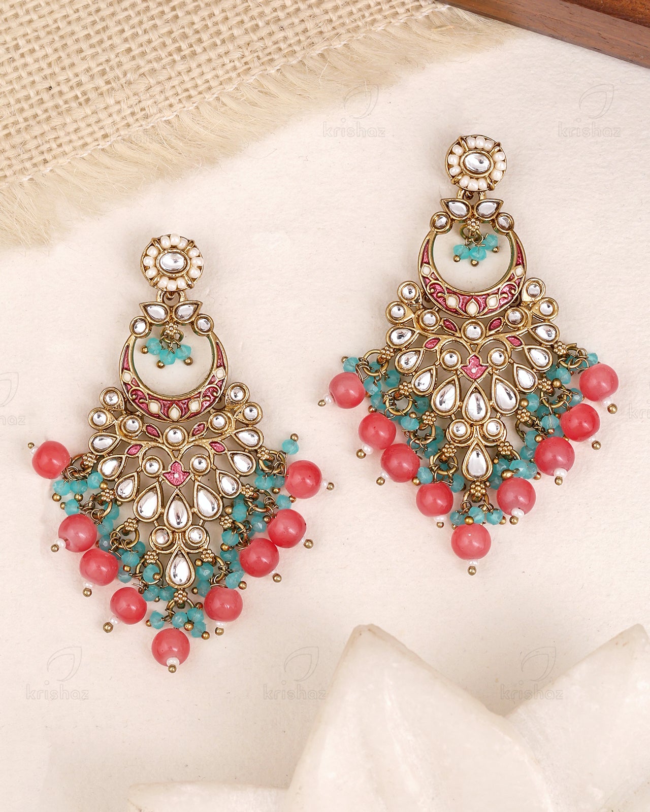 Manvi Kundan Danglers-M