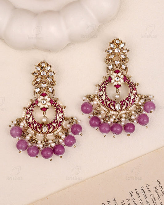 Rudrakshi Kundan Danglers-M