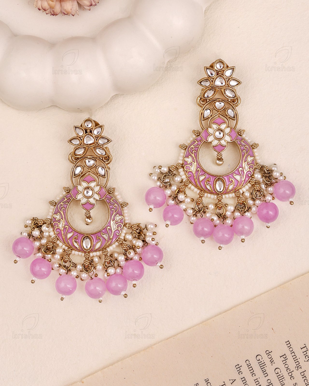 Rudrakshi Kundan Danglers-M