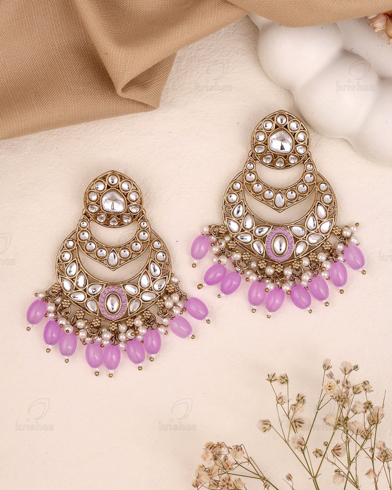 Ruhani Kundan Danglers-M