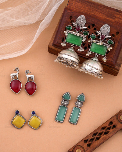 Jiyanshi Combo Earring Set - wxo