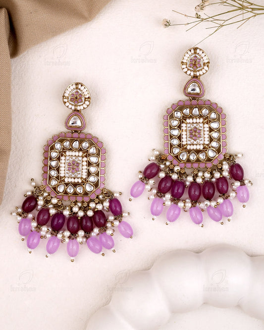 Pranali Kundan Dangler Earrings