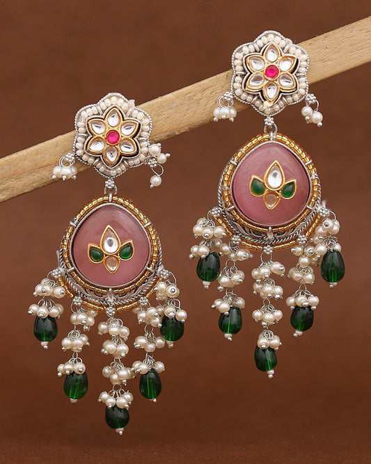 Aafreen Silver Dangler Earrings