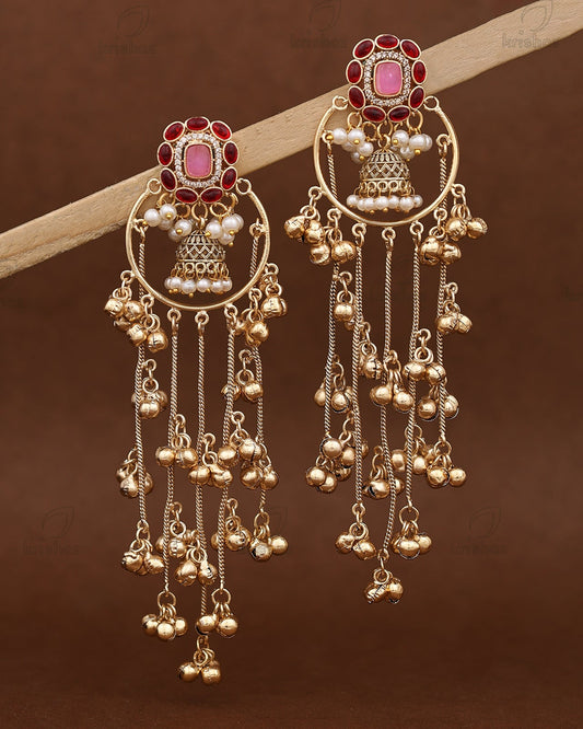 Sitara Kashmiri Gold Dangler