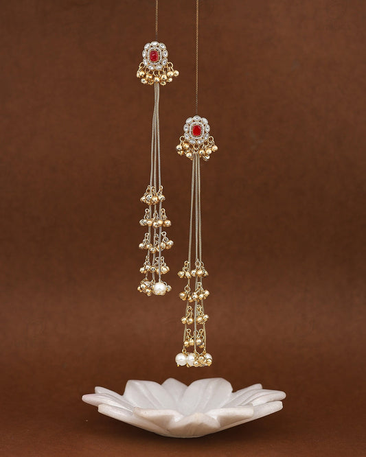 Samyra Kashmiri Gold Dangler