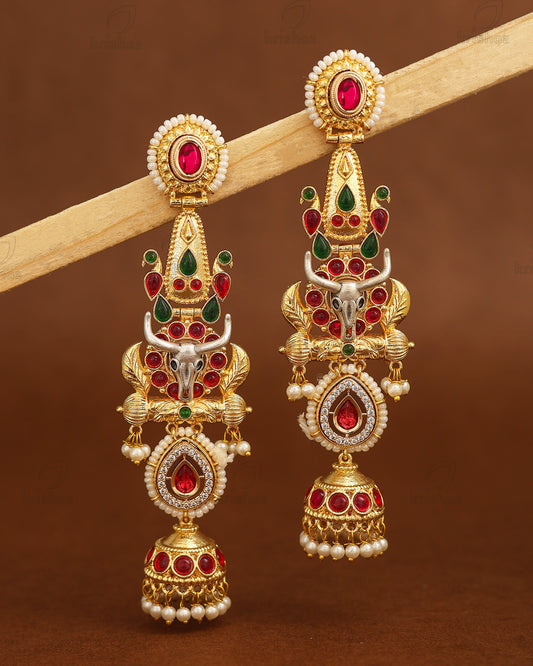Nandita Gold Jhumki Earrings