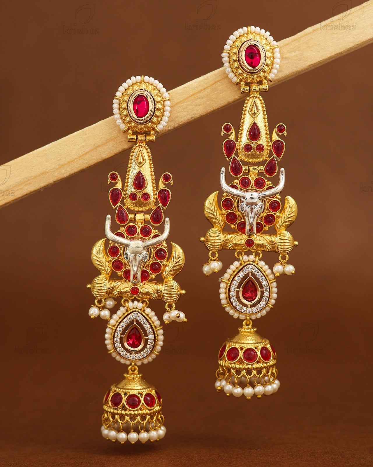 Nandita Gold Jhumki Earrings