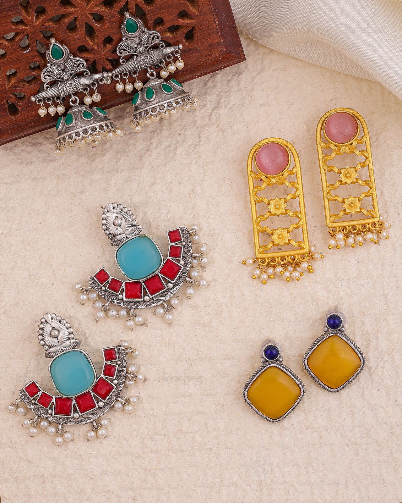 Yoddha Combo Earring Set