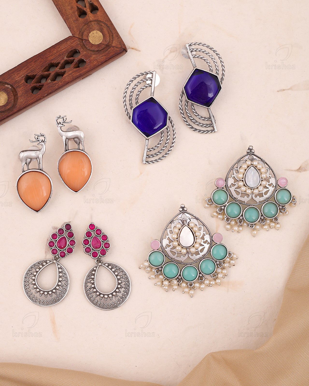 Maansi Combo Earring Set - wxo