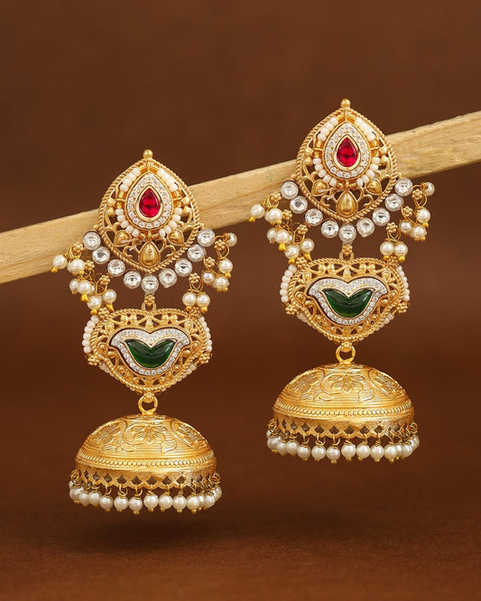 Samyukta Gold Jhumki Earrings
