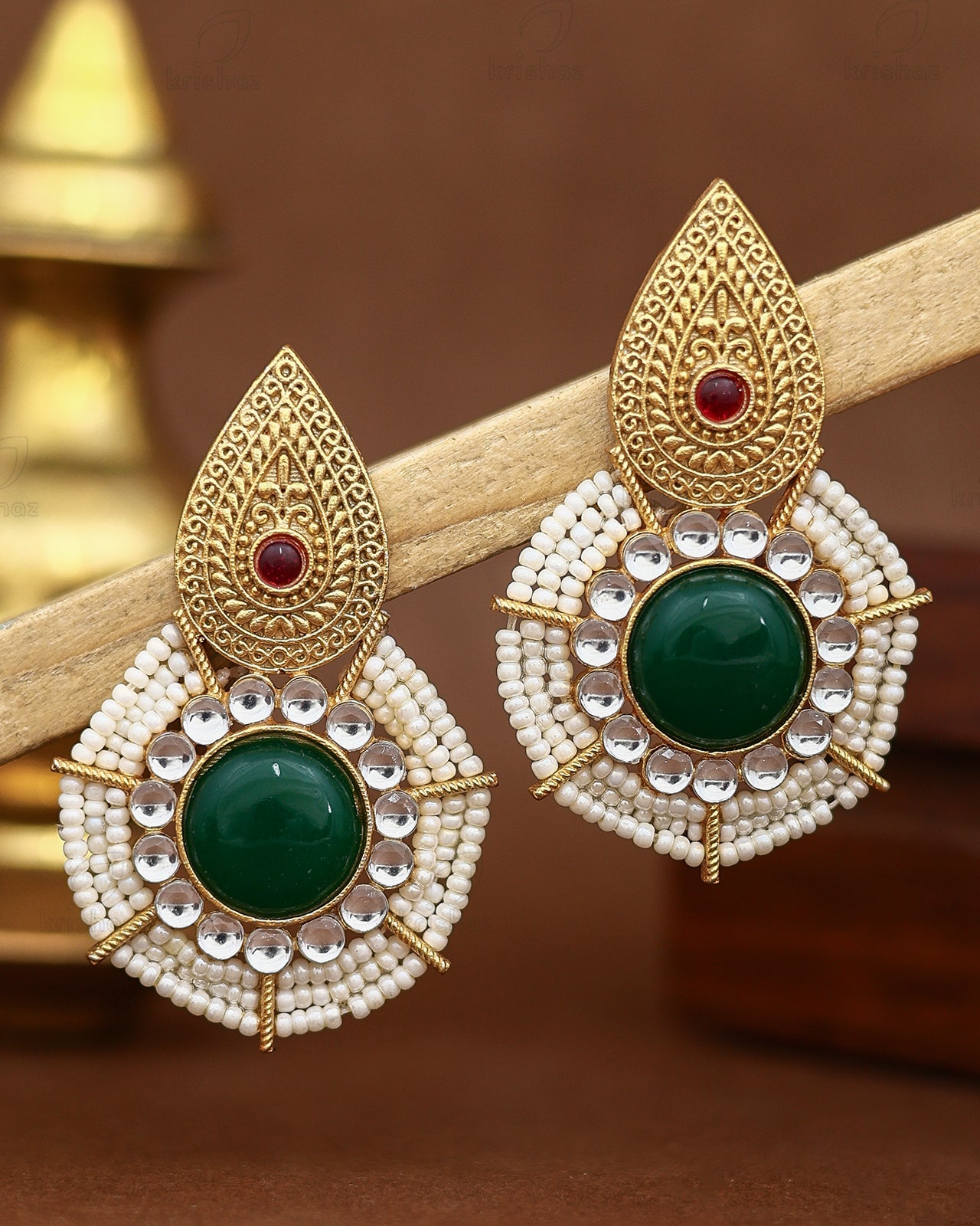 Madhubani  Premium Gold Studs