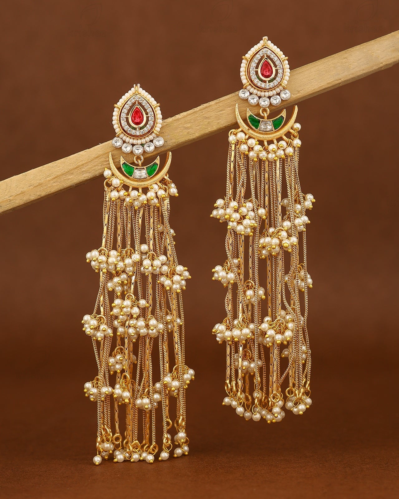 Karishma Kashmiri Gold Dangler