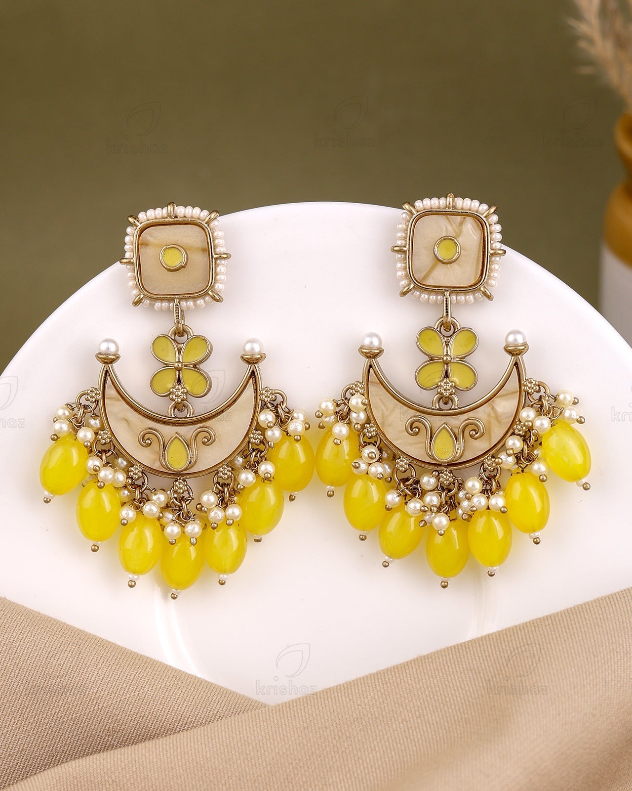 Purnima Kundan Dangler Earrings