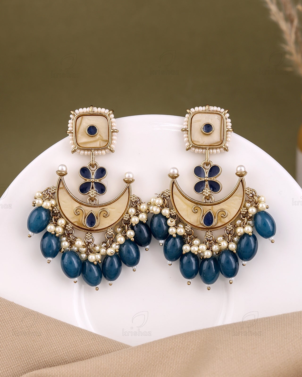 Purnima Kundan Dangler Earrings