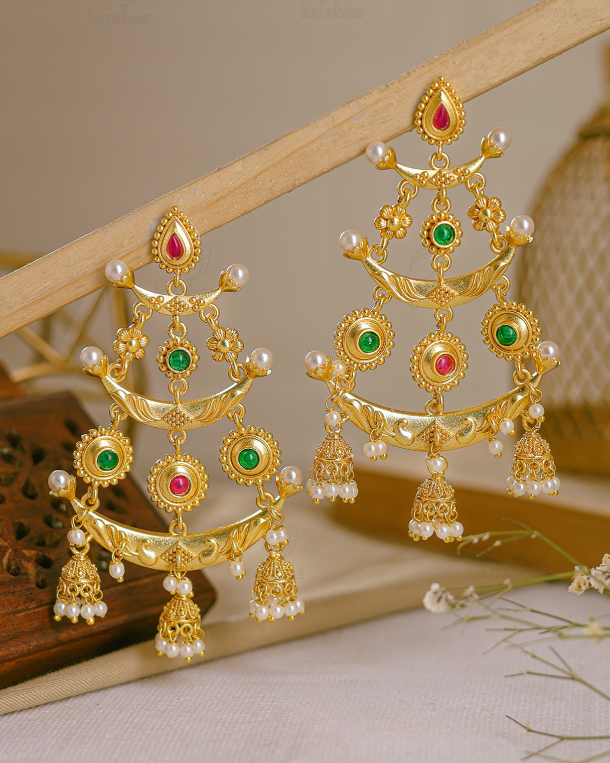 Kshitija Premium Gold Danglers