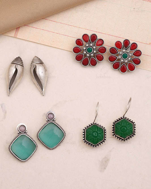 Atharv Combo Earring Set - wxo