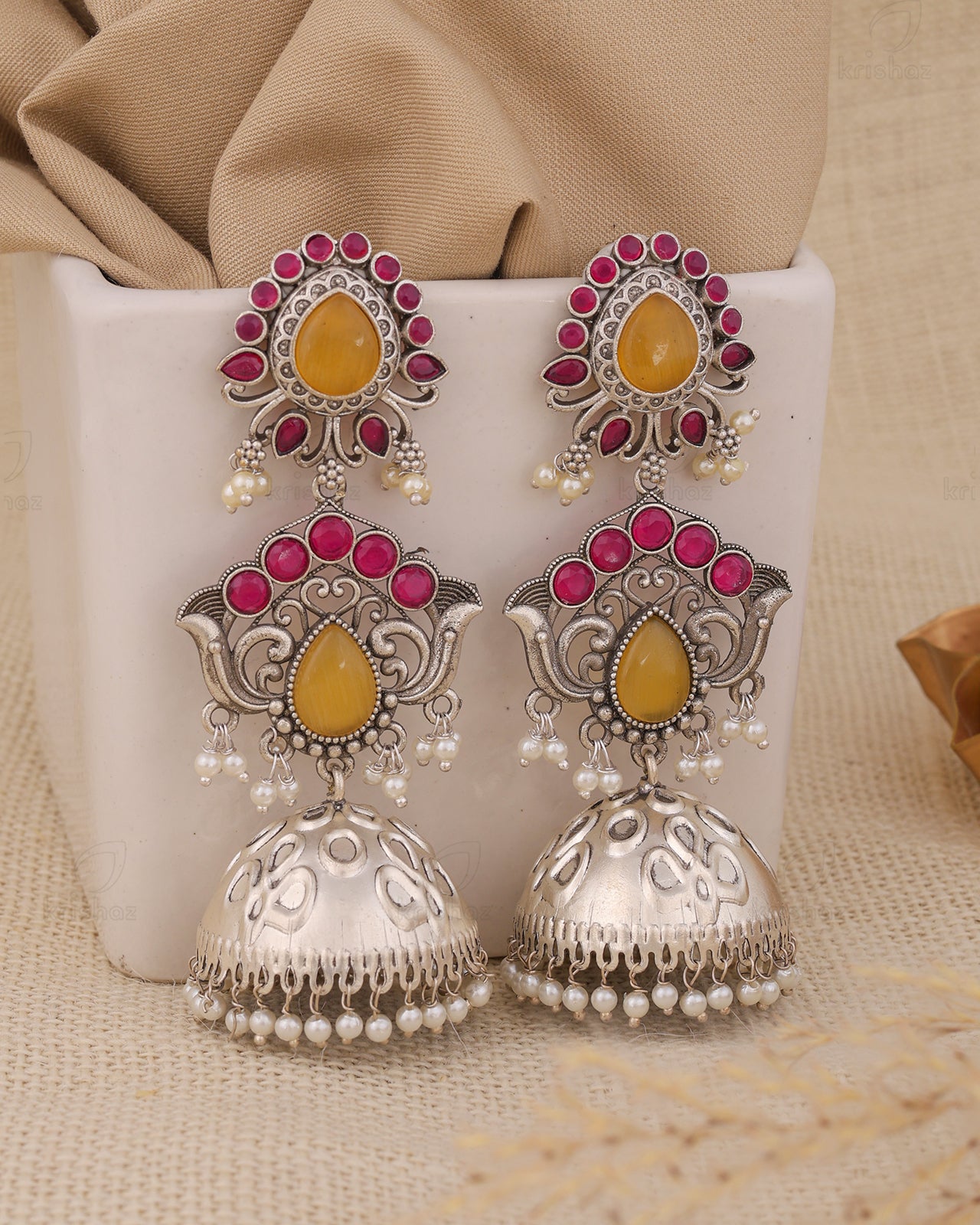 Pragya Long Jhumki Earrings - wxo