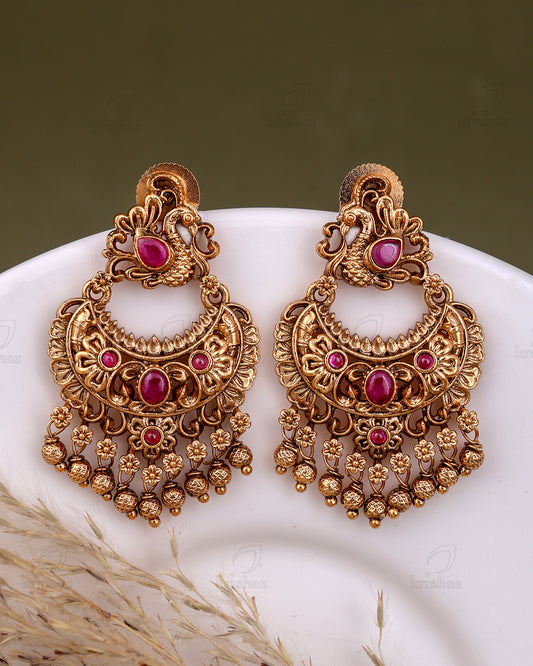 Navil Temple Gold Danglers