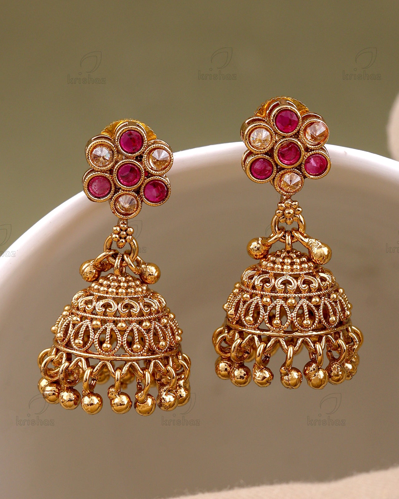 Ganika Temple Gold Jhumki