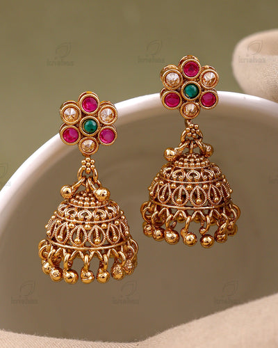 Ganika Temple Gold Jhumki