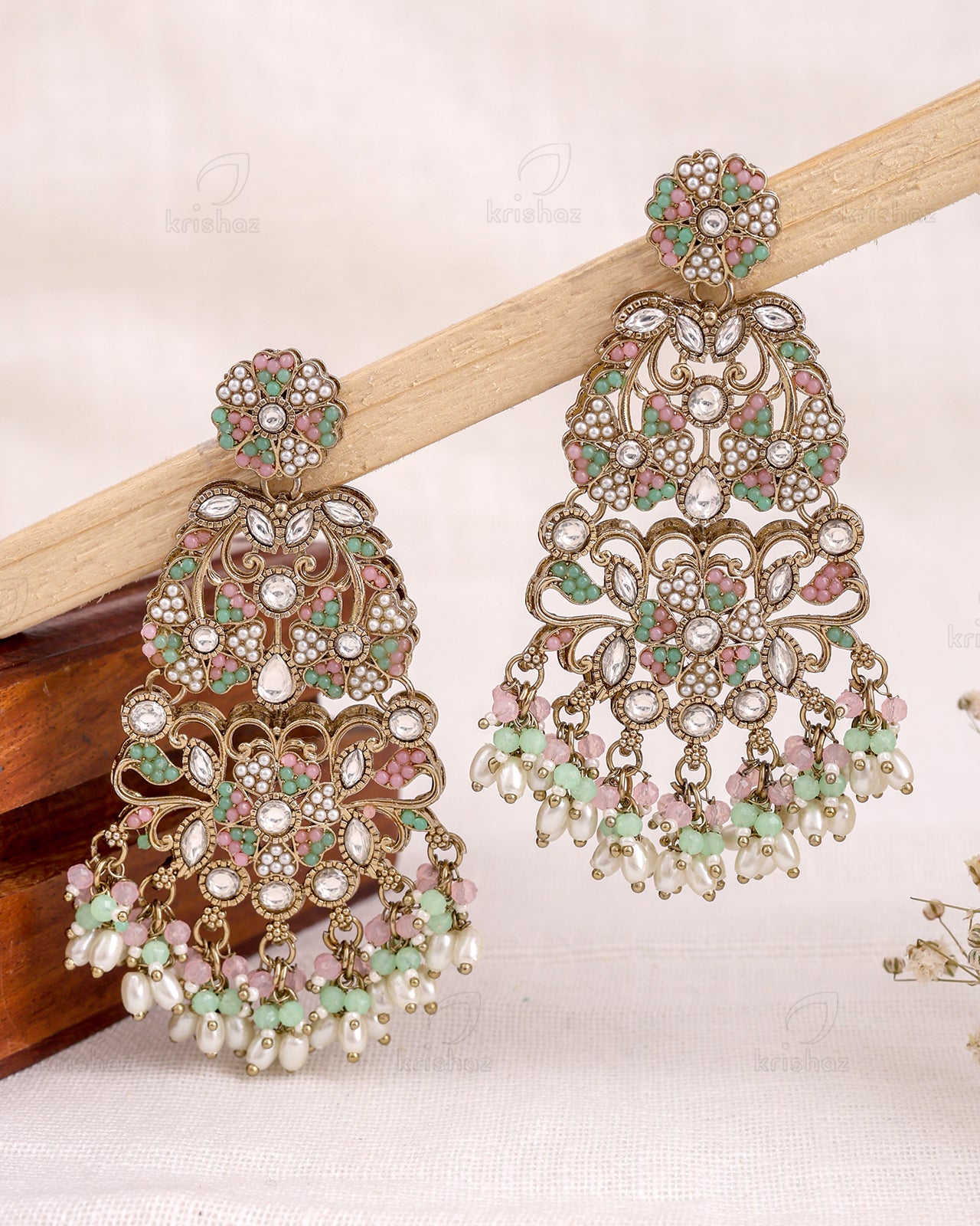 Bulbul Pakistani Kundan Danglers