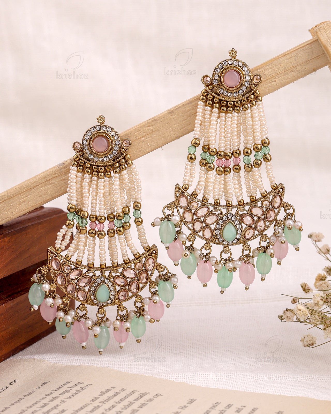 Ayat Pakistani Kundan Danglers