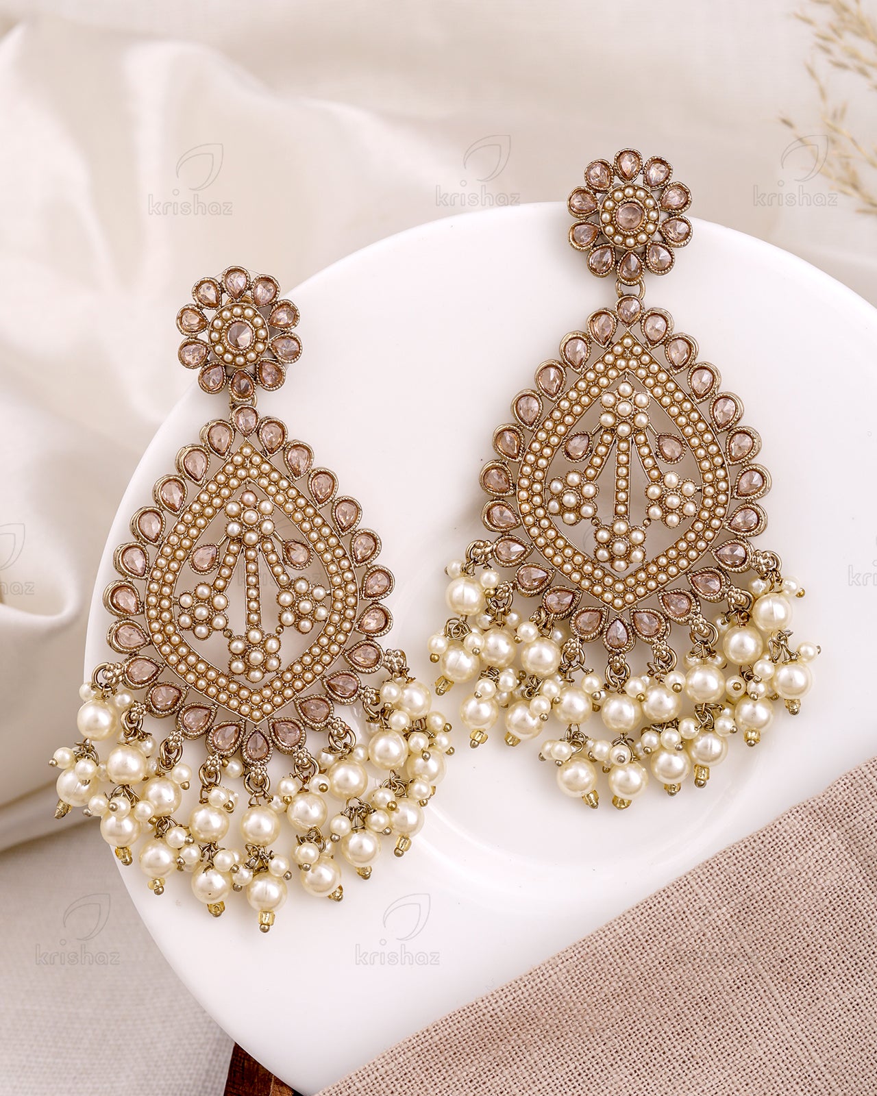 Nikhat Pakistani Kundan Danglers