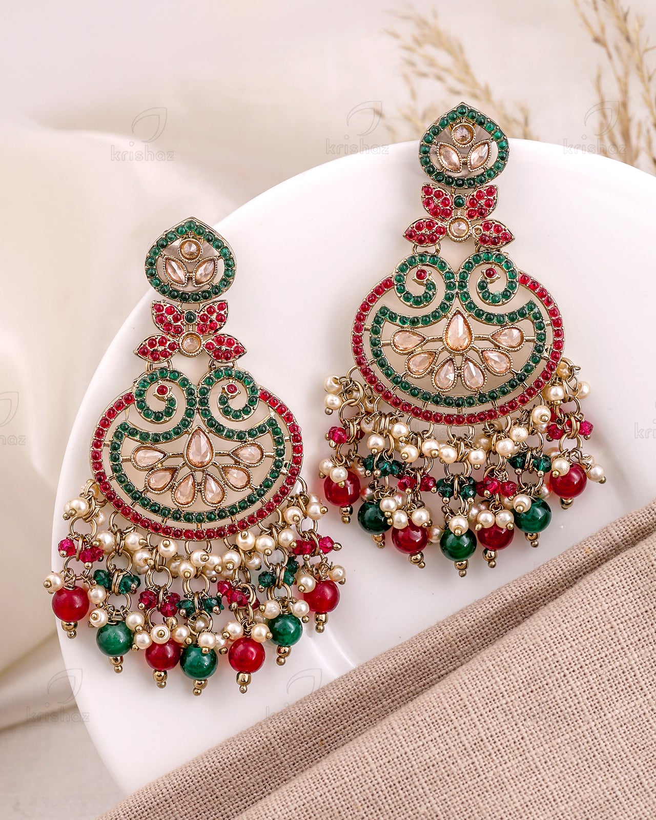 Beenish Pakistani Kundan Danglers